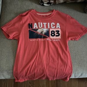 Nautica Salmon Pink Graphic Tee (Size: Kid’s L)
